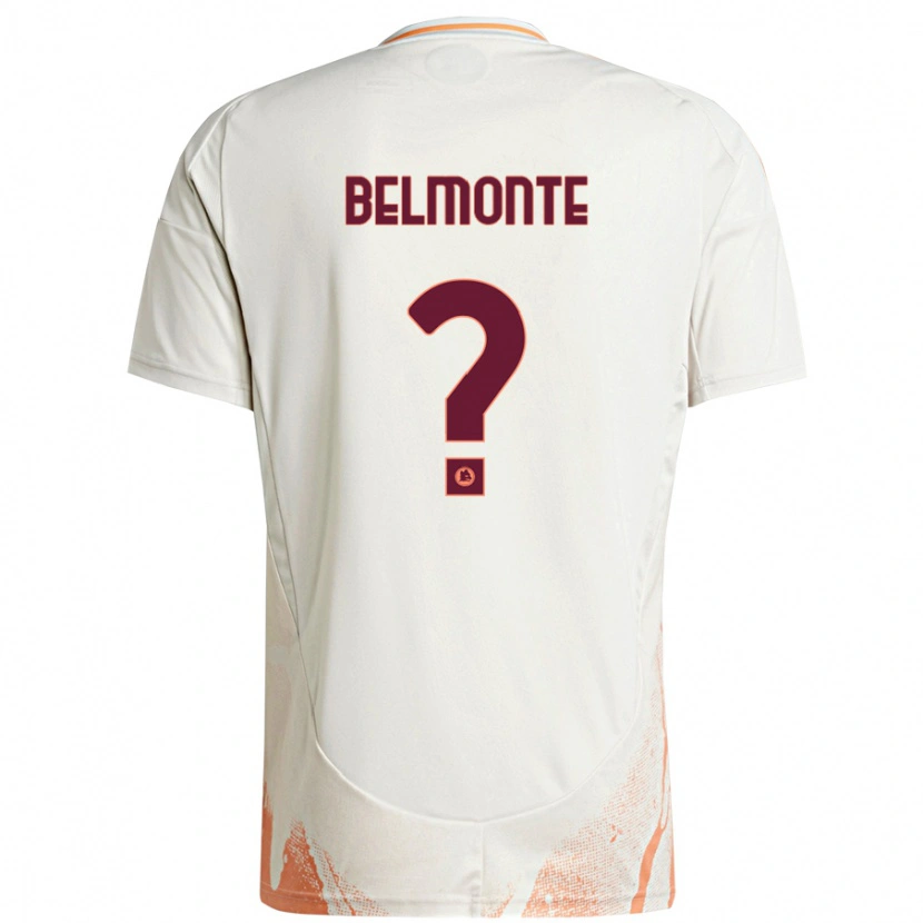 DanxenキッズSamuele Belmonte#0クリーム ホワイト オレンジアウェイシャツ2024/25ジャージーユニフォーム