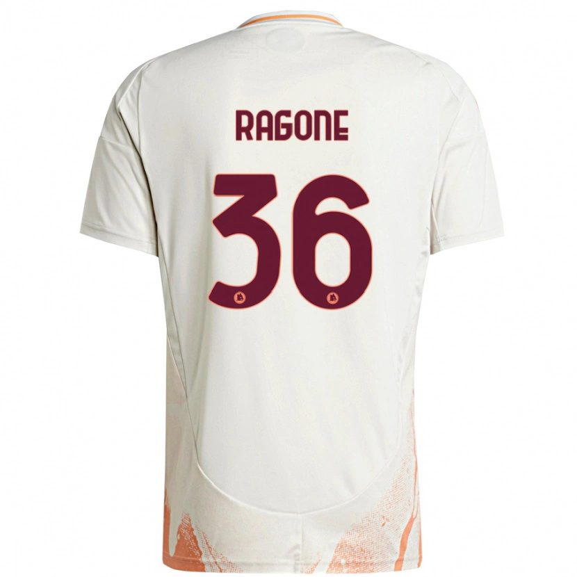 DanxenキッズDiego Ragone#36クリーム ホワイト オレンジアウェイシャツ2024/25ジャージーユニフォーム