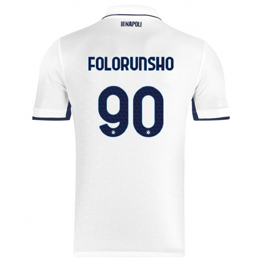 Danxenキッズマイケル・フォロルンショ#90ホワイト ロイヤルブルーアウェイシャツ2024/25ジャージーユニフォーム