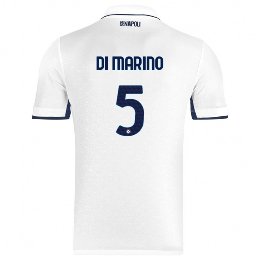 Danxenキッズパオラ・ディ・マリノ#5ホワイト ロイヤルブルーアウェイシャツ2024/25ジャージーユニフォーム