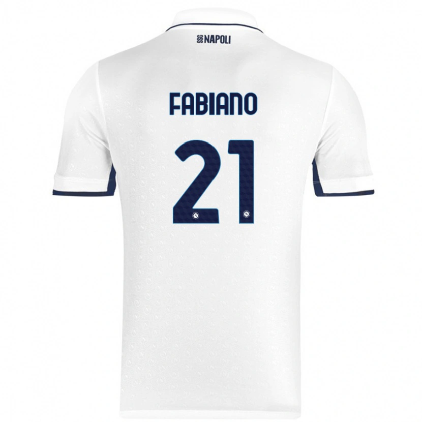Danxenキッズフランチェスカ・ファビアーノ#21ホワイト ロイヤルブルーアウェイシャツ2024/25ジャージーユニフォーム