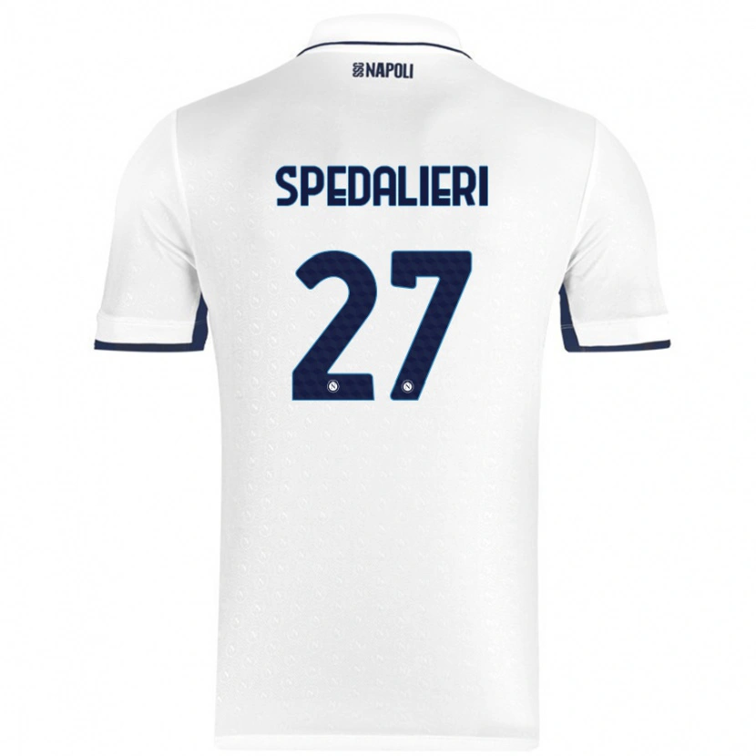 Danxenキッズヨナタン・アンドレア・スペダリエリ#27ホワイト ロイヤルブルーアウェイシャツ2024/25ジャージーユニフォーム