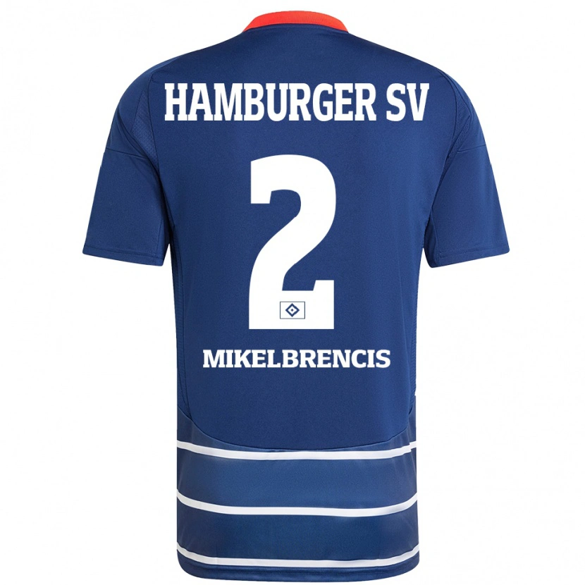 Danxenキッズウイリアム・ミケルブレンシス#2ダークブルーアウェイシャツ2024/25ジャージーユニフォーム