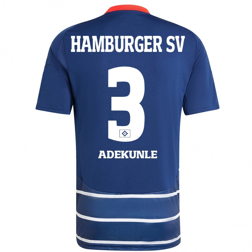 Danxenキッズノア・アデクンレ#3ダークブルーアウェイシャツ2024/25ジャージーユニフォーム