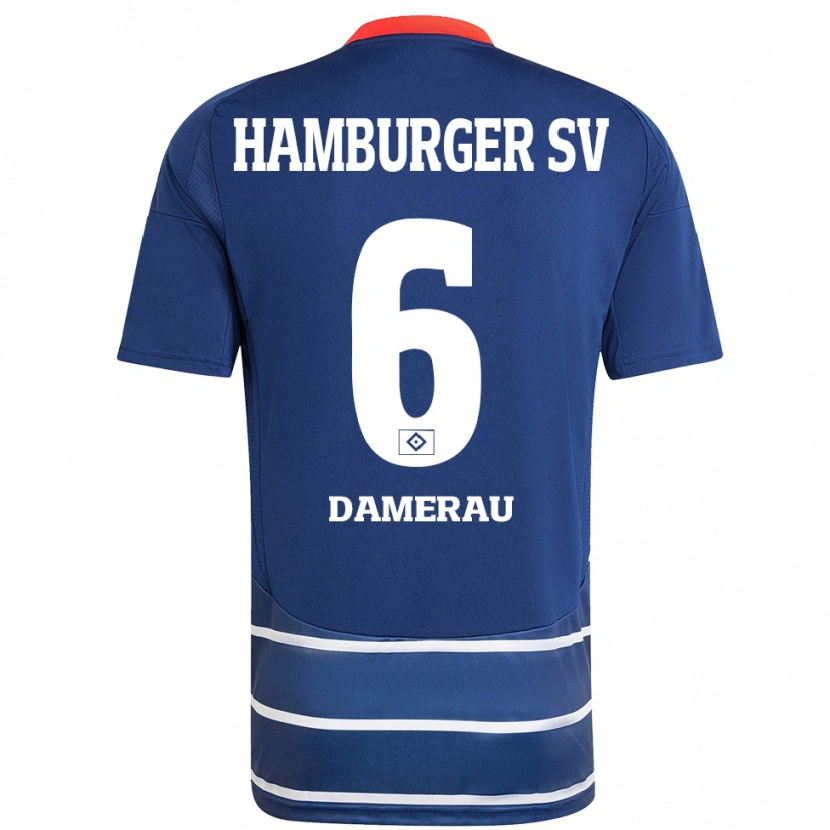 Danxenキッズアレクサンダー・ヴェルナー・ダメラウ#6ダークブルーアウェイシャツ2024/25ジャージーユニフォーム