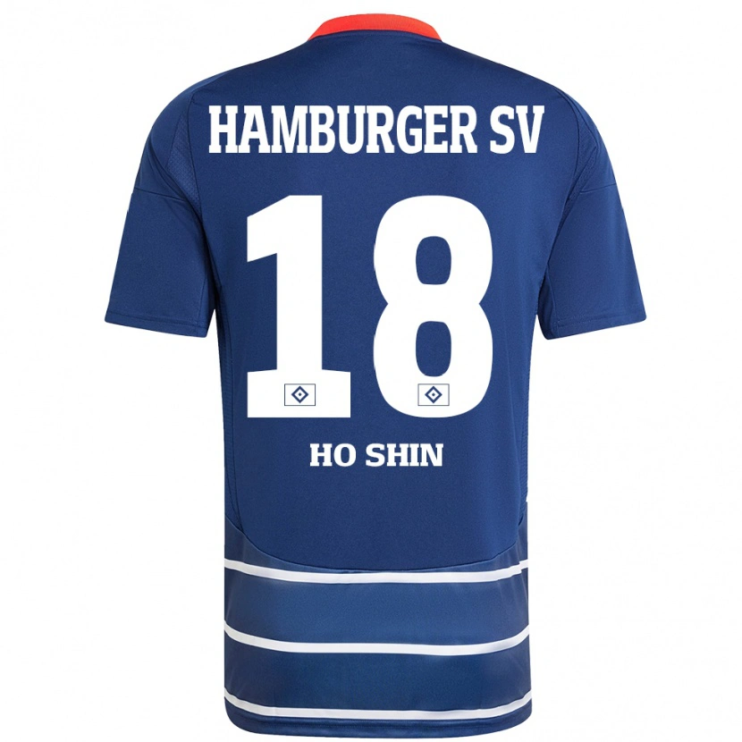 DanxenキッズJae Ho Shin#18ダークブルーアウェイシャツ2024/25ジャージーユニフォーム