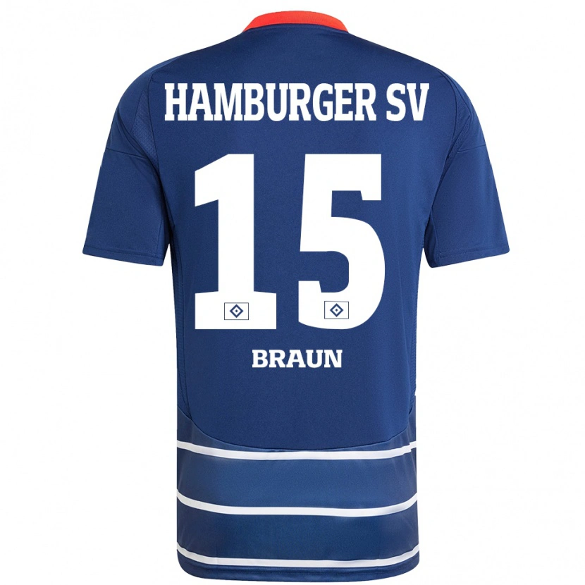 DanxenキッズJana Braun#15ダークブルーアウェイシャツ2024/25ジャージーユニフォーム