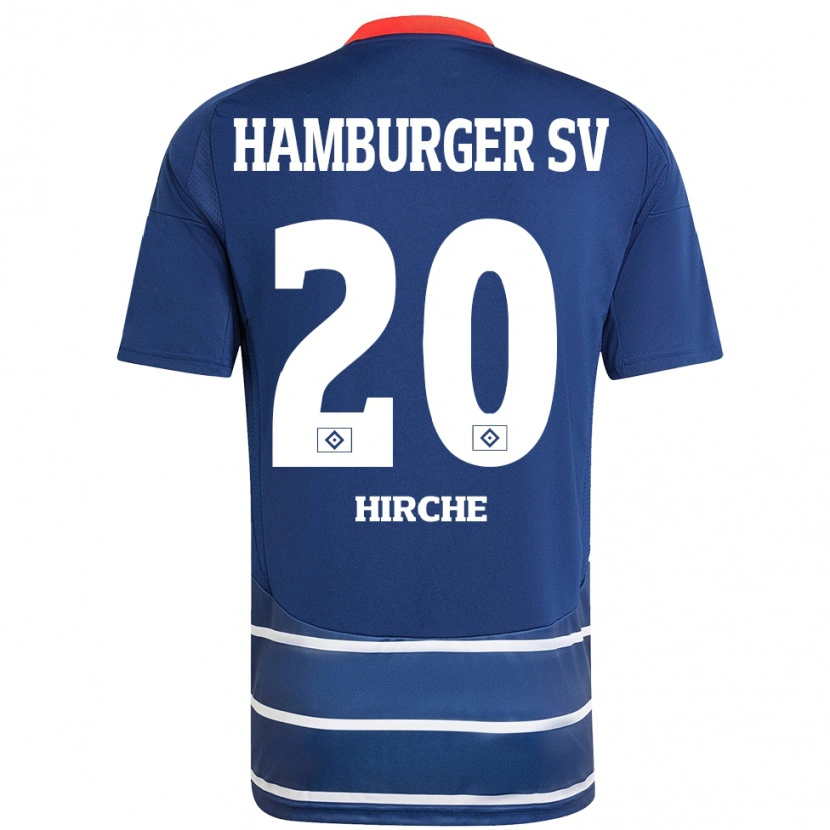 DanxenキッズEmilia Hirche#20ダークブルーアウェイシャツ2024/25ジャージーユニフォーム
