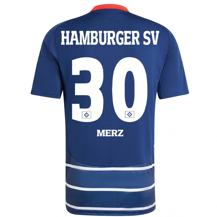Danxenキッズセルマ・メルツ#30ダークブルーアウェイシャツ2024/25ジャージーユニフォーム