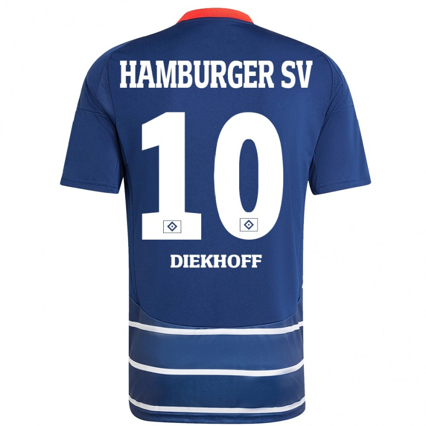 Danxenキッズハンナ・ディークホフ#10ダークブルーアウェイシャツ2024/25ジャージーユニフォーム