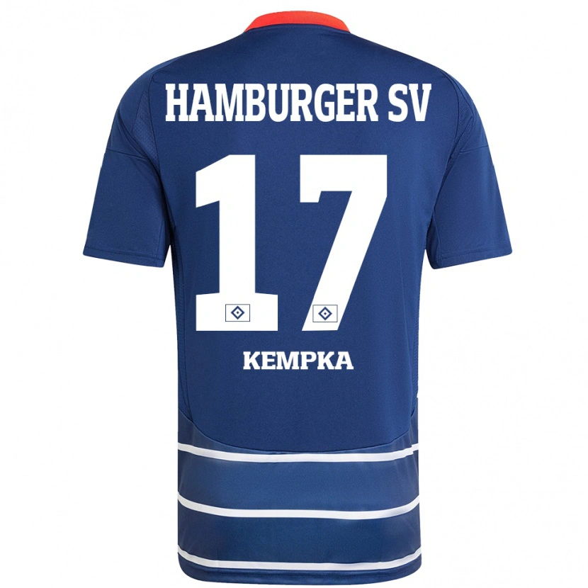 Danxenキッズシルバーナ・ケンプカ#17ダークブルーアウェイシャツ2024/25ジャージーユニフォーム