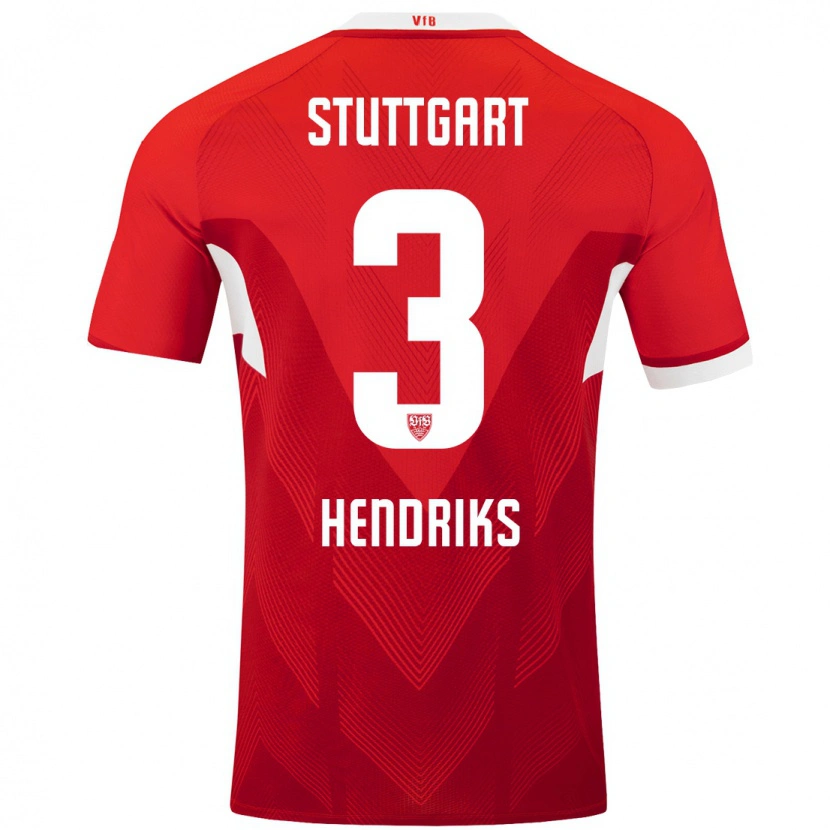 DanxenキッズRamon Hendriks#3赤 白アウェイシャツ2024/25ジャージーユニフォーム