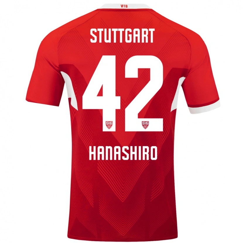Danxenキッズ花城琳斗#42赤 白アウェイシャツ2024/25ジャージーユニフォーム