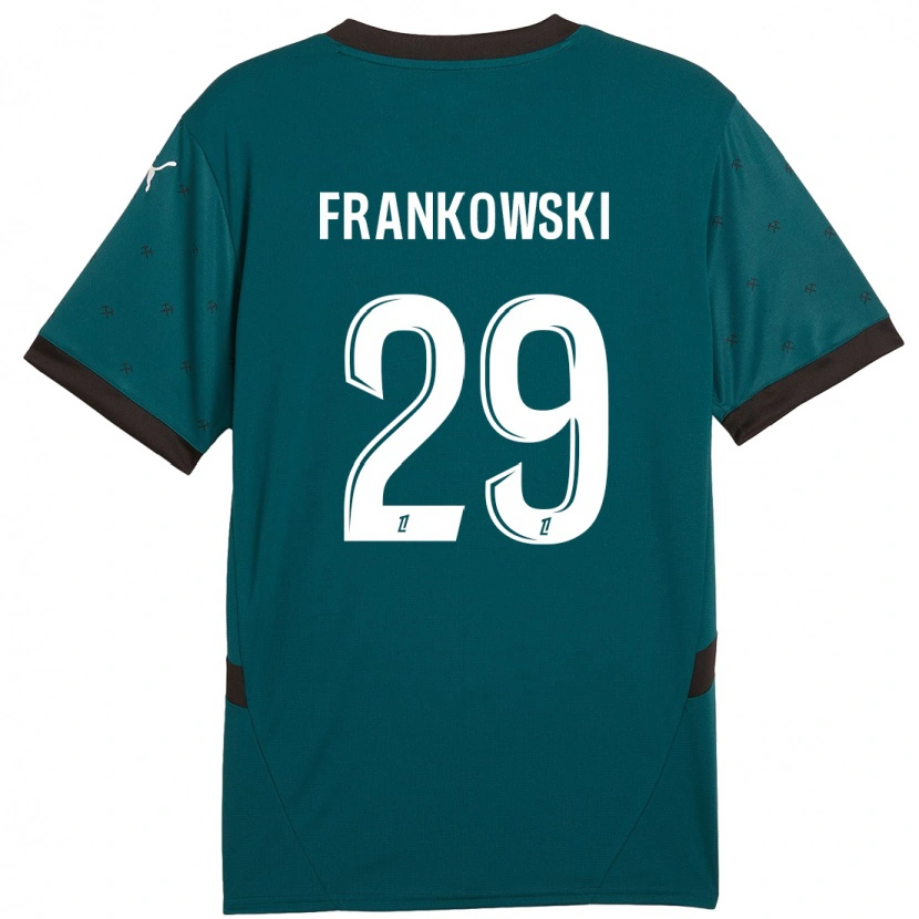 Danxenキッズプジェミスワフ・フランコフスキ#29ダークグリーンアウェイシャツ2024/25ジャージーユニフォーム