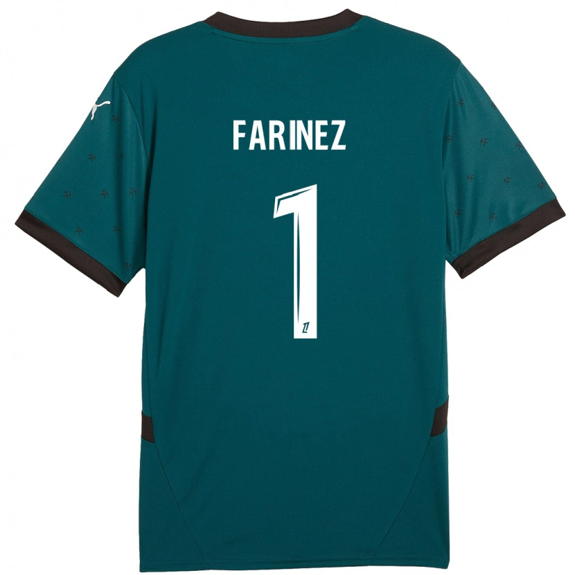 Danxenキッズウイケル・ファリニェス#1ダークグリーンアウェイシャツ2024/25ジャージーユニフォーム