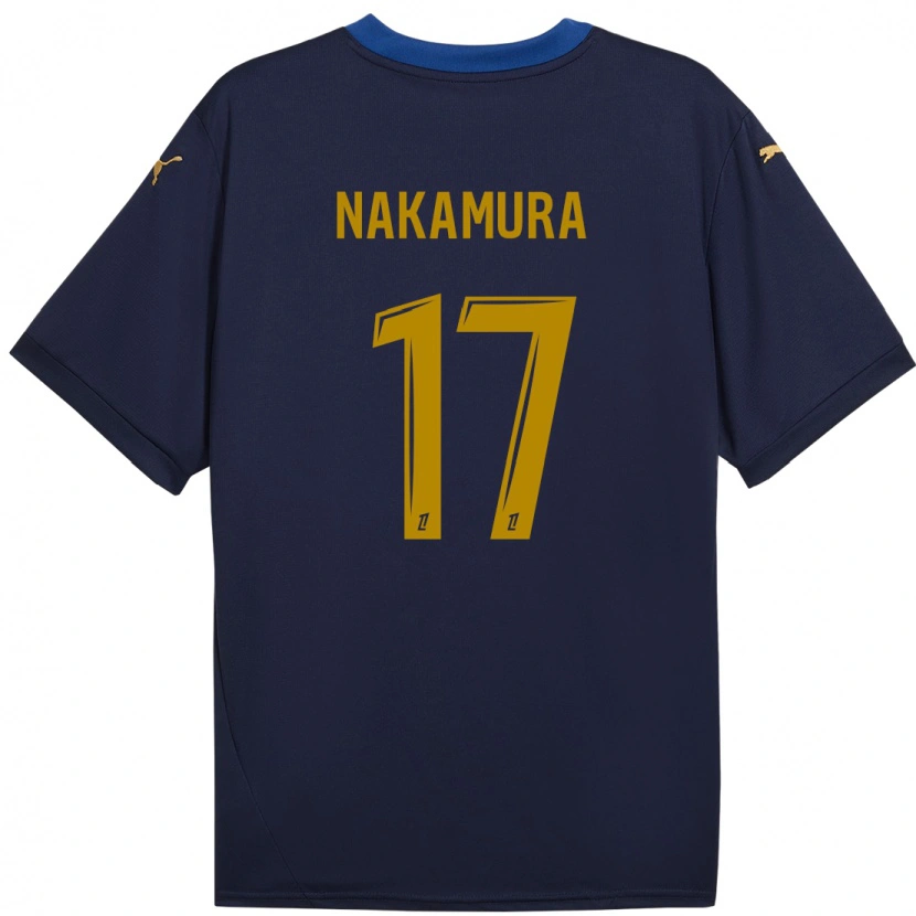 Danxenキッズ中村敬斗#17ネイビーゴールドアウェイシャツ2024/25ジャージーユニフォーム