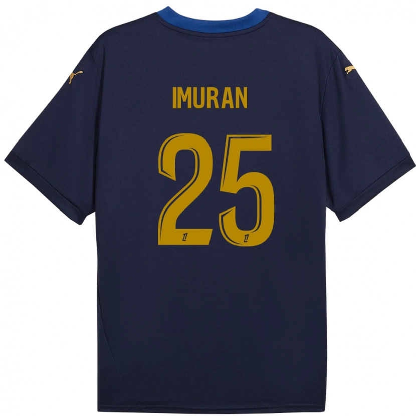 Danxenキッズロフィアット・アデニケ・イムラン#25ネイビーゴールドアウェイシャツ2024/25ジャージーユニフォーム