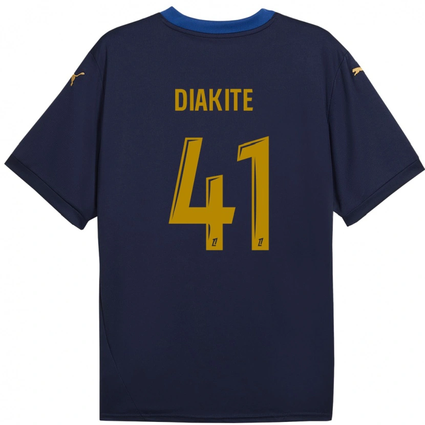 Danxenキッズイブラヒム・ディアキテ#41ネイビーゴールドアウェイシャツ2024/25ジャージーユニフォーム