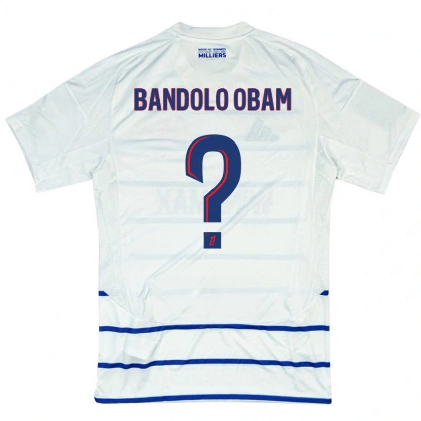 DanxenキッズRandy Bandolo Obam#0ホワイト ブルーアウェイシャツ2024/25ジャージーユニフォーム