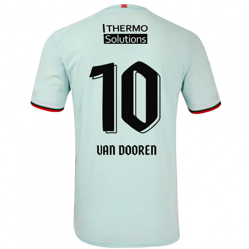 DanxenキッズKayleigh Van Dooren#10ライトグリーンアウェイシャツ2024/25ジャージーユニフォーム