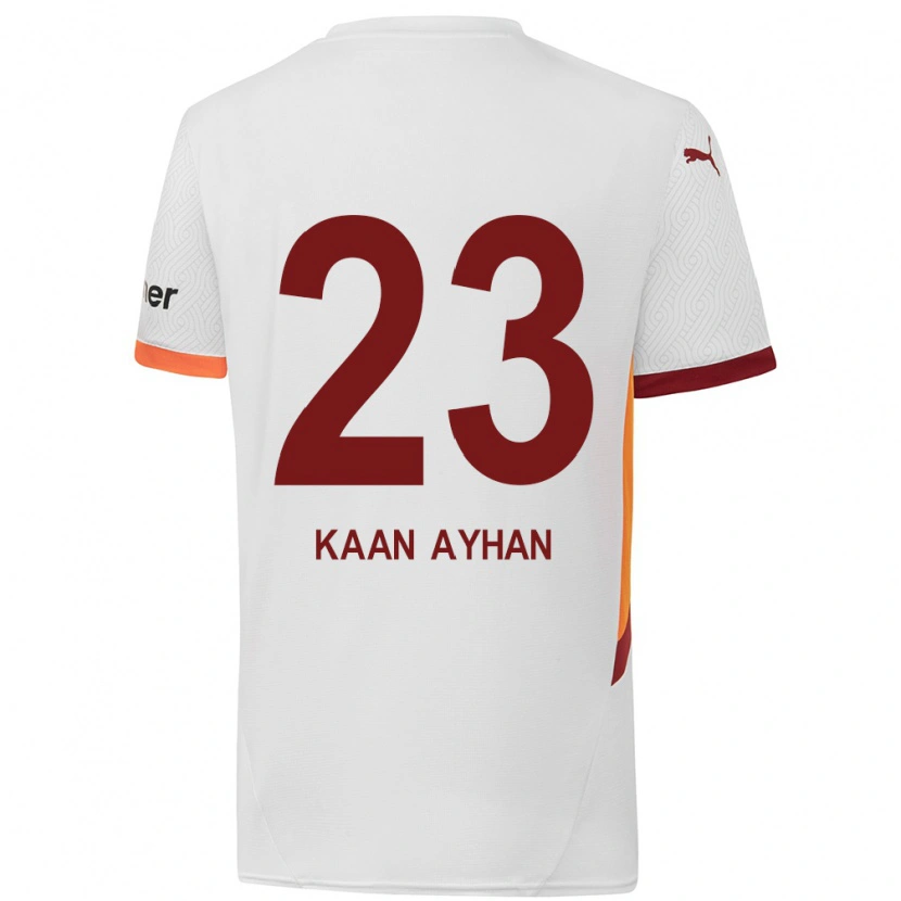 Danxenキッズカーン・アイハン#23白 黄 赤アウェイシャツ2024/25ジャージーユニフォーム