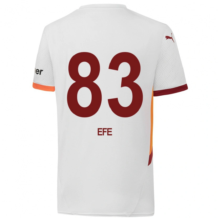Danxenキッズエフェ・アクマン#83白 黄 赤アウェイシャツ2024/25ジャージーユニフォーム