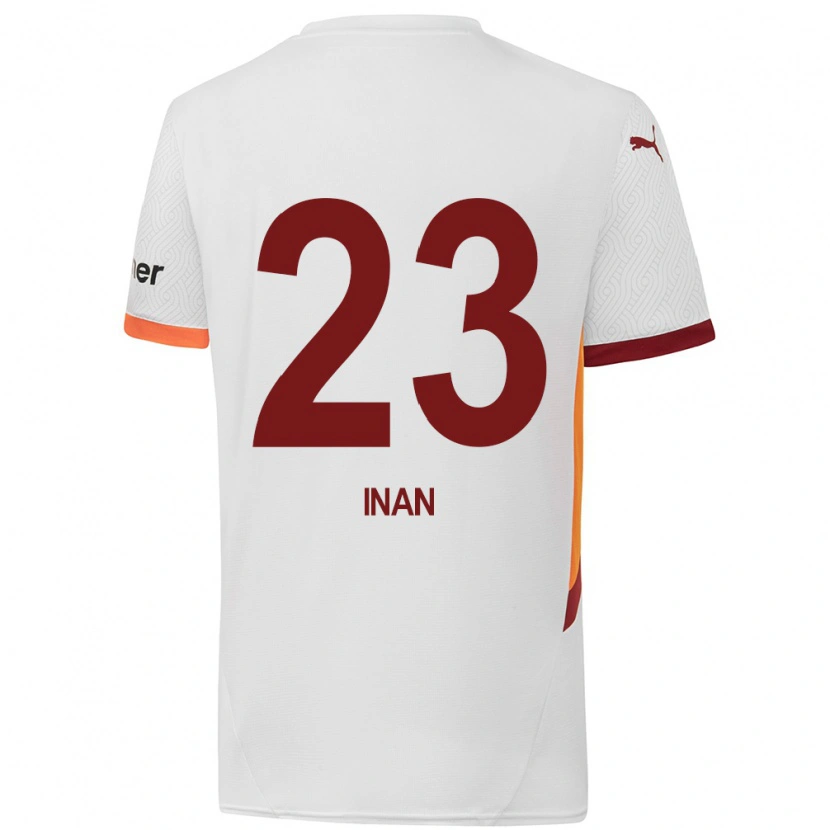 Danxenキッズミュゲ・イナン#23白 黄 赤アウェイシャツ2024/25ジャージーユニフォーム