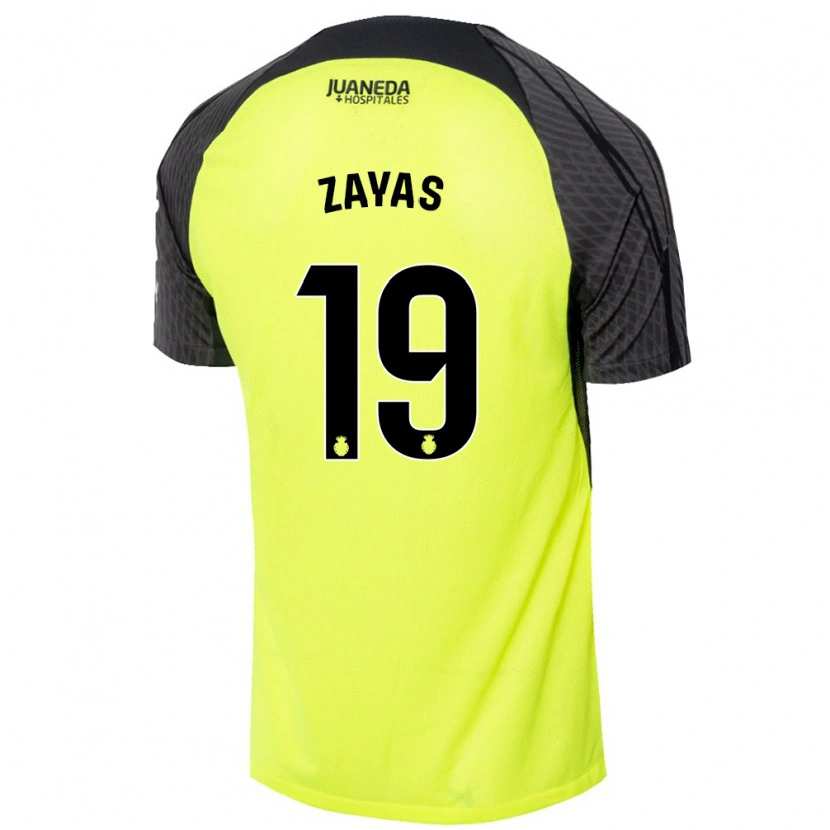 DanxenキッズYosmel Zayas#19蛍光グリーンブラックアウェイシャツ2024/25ジャージーユニフォーム