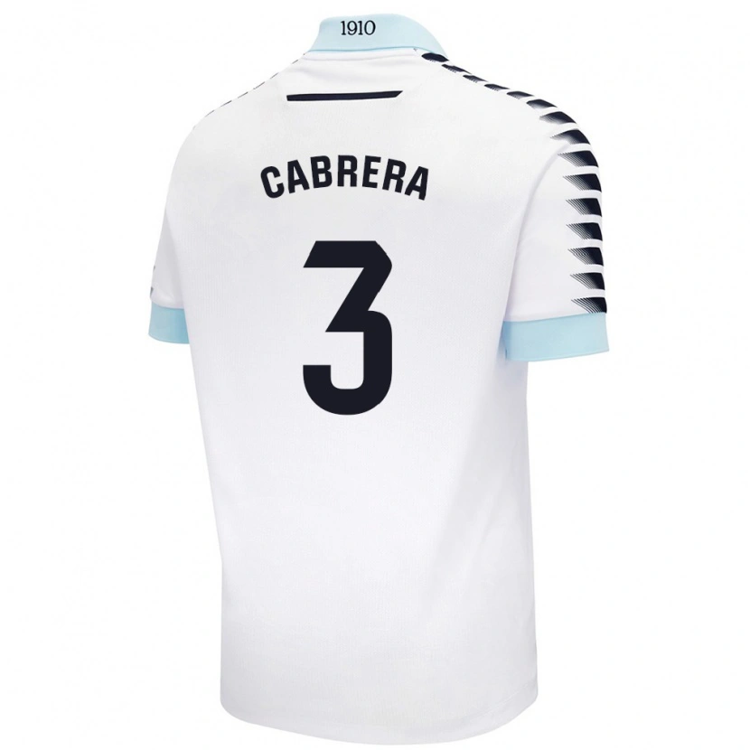 DanxenキッズJulio Cabrera#3ホワイト ブルーアウェイシャツ2024/25ジャージーユニフォーム