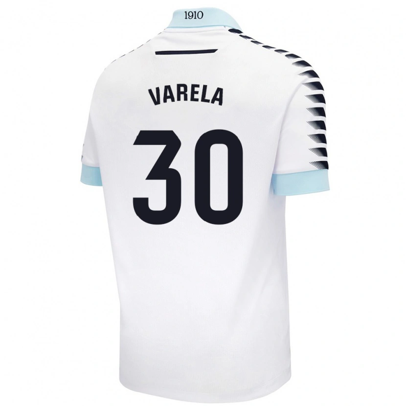 DanxenキッズBrandon Varela#30ホワイト ブルーアウェイシャツ2024/25ジャージーユニフォーム