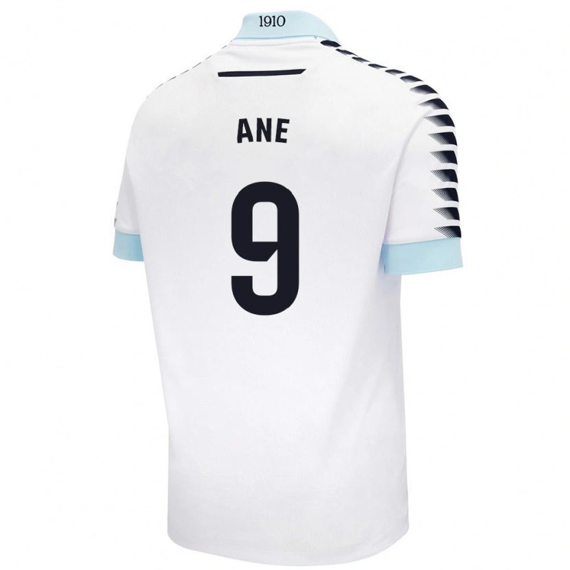Danxenキッズアネ・ロペス・デ・エレディア・アルセライ#9ホワイト ブルーアウェイシャツ2024/25ジャージーユニフォーム