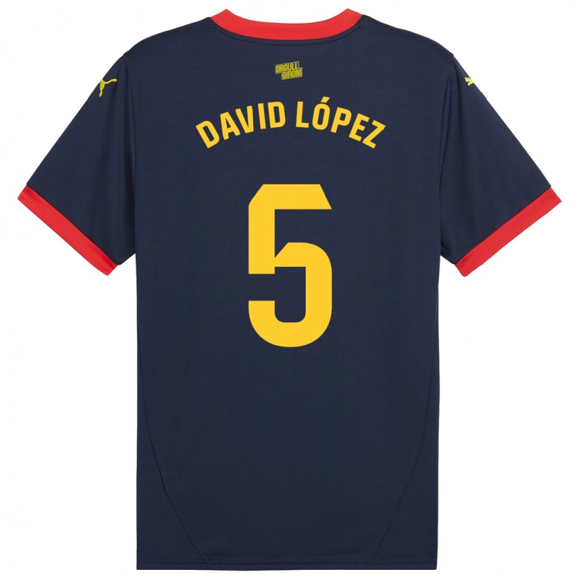 Danxenキッズダビド・ロペス#5ネイビーレッドアウェイシャツ2024/25ジャージーユニフォーム
