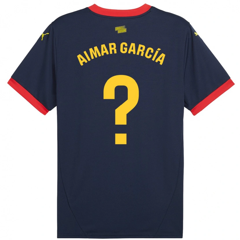 DanxenキッズAimar García#0ネイビーレッドアウェイシャツ2024/25ジャージーユニフォーム