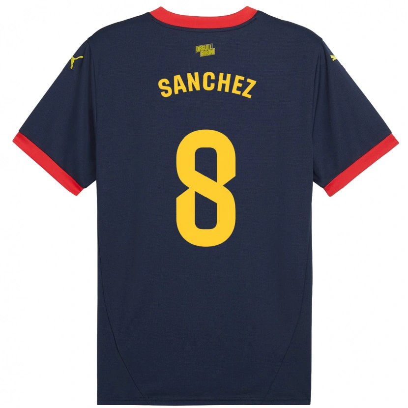 Danxenキッズミゲル・アンヘル・サンチェス・ムニョス#8ネイビーレッドアウェイシャツ2024/25ジャージーユニフォーム