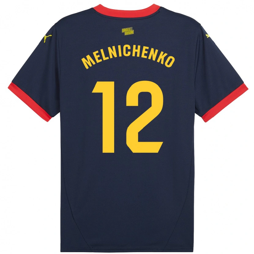 Danxenキッズドミトロ・メルニチェンコ#12ネイビーレッドアウェイシャツ2024/25ジャージーユニフォーム