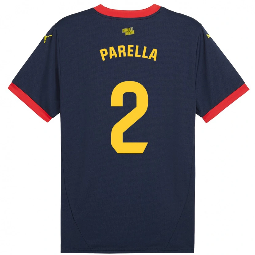 Danxenキッズバージニア・パレラ・マルティ#2ネイビーレッドアウェイシャツ2024/25ジャージーユニフォーム