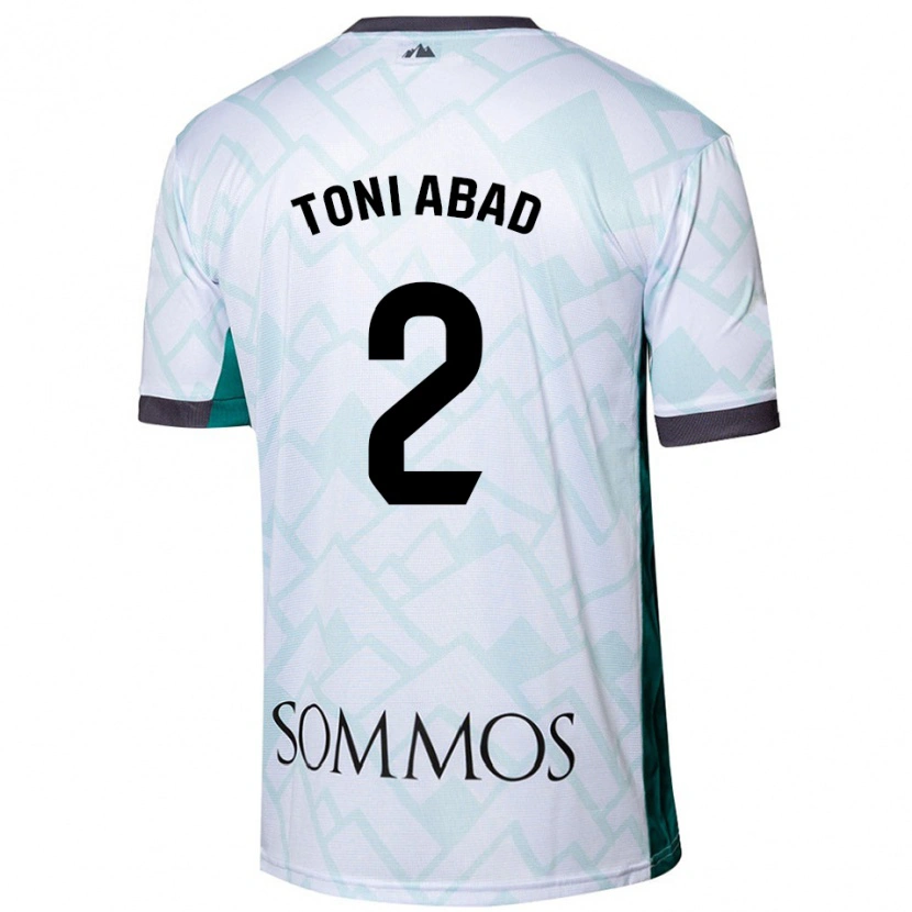 DanxenキッズToni Abad#2白緑アウェイシャツ2024/25ジャージーユニフォーム