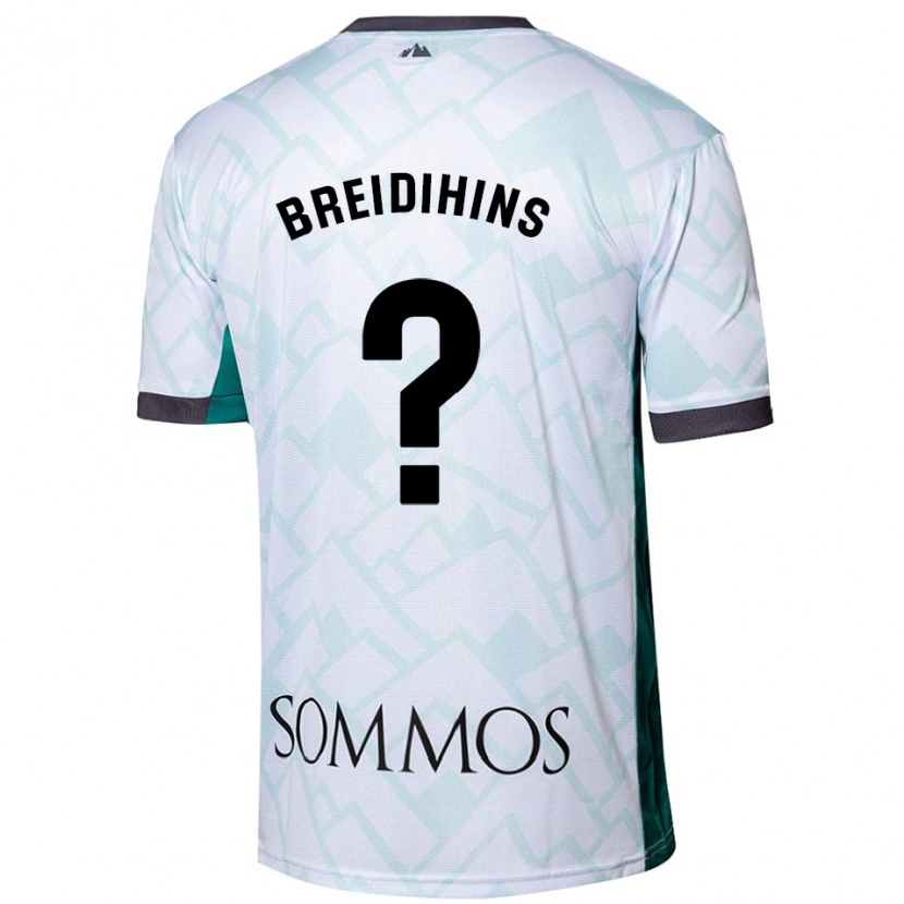 DanxenキッズKirils Breidihins#0白緑アウェイシャツ2024/25ジャージーユニフォーム