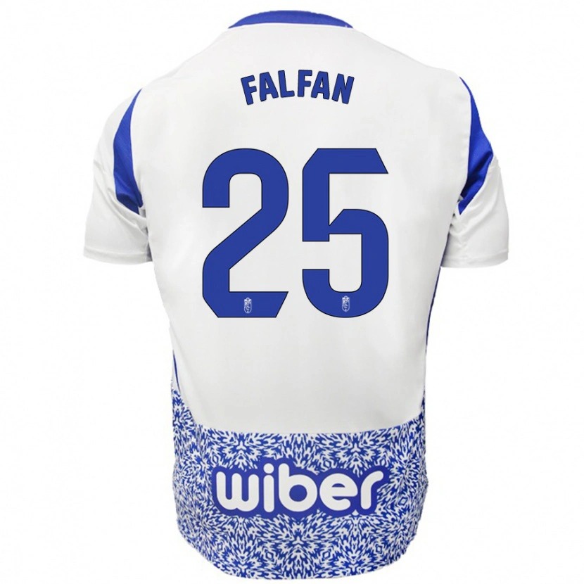 DanxenキッズDaiana Falfán#25ホワイト ブルーアウェイシャツ2024/25ジャージーユニフォーム
