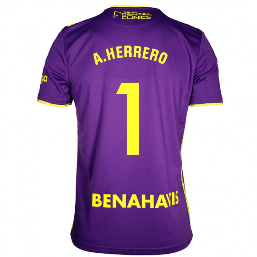 Danxenキッズアルフォンソ・エレーロ#1紫黄アウェイシャツ2024/25ジャージーユニフォーム