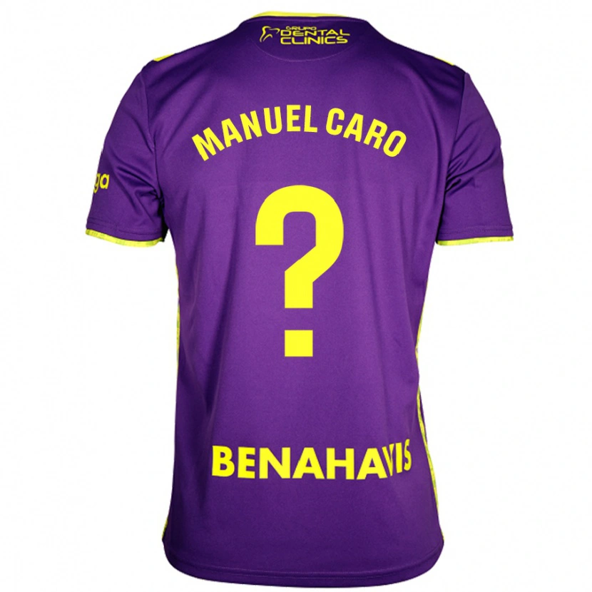 DanxenキッズJosé Manuel Caro#0紫黄アウェイシャツ2024/25ジャージーユニフォーム