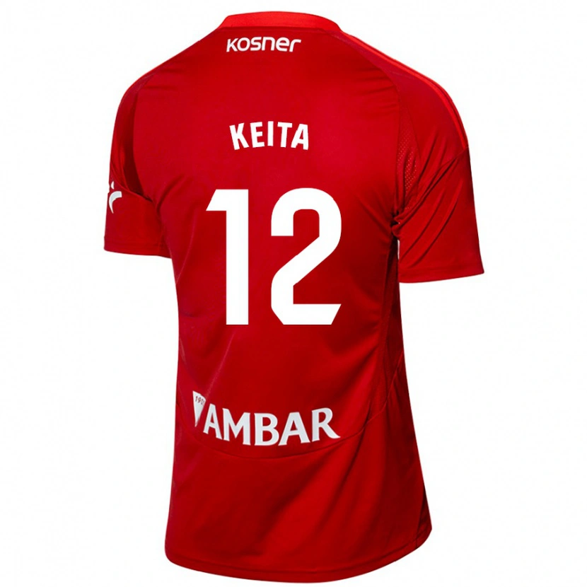 DanxenキッズLassine Keita#12ホワイト ブルーアウェイシャツ2024/25ジャージーユニフォーム