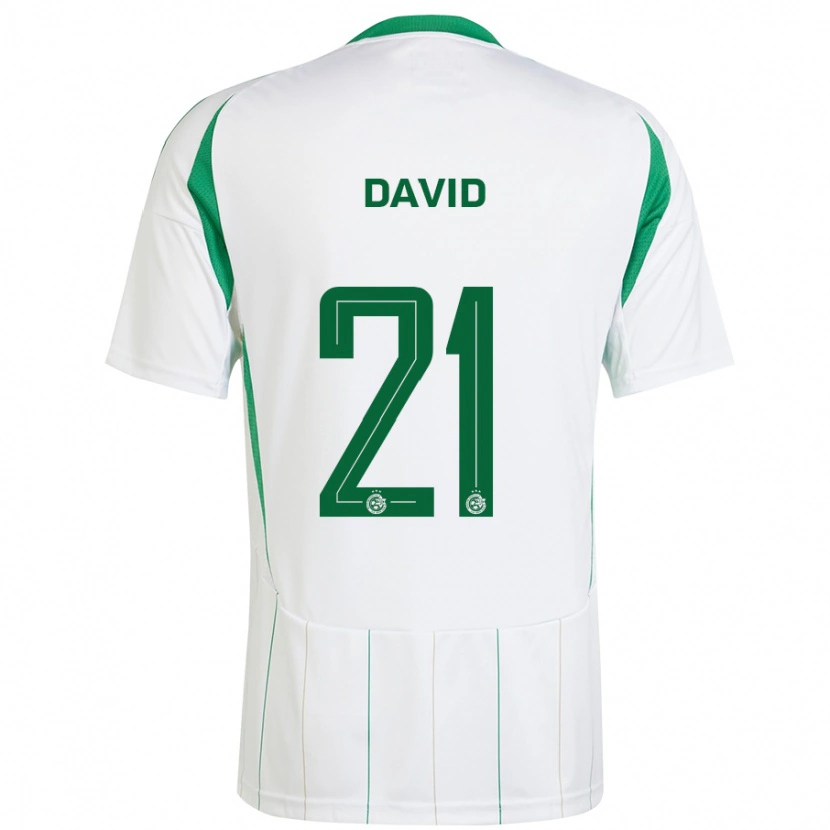 Danxenキッズディーン・デイビッド#21白緑アウェイシャツ2024/25ジャージーユニフォーム