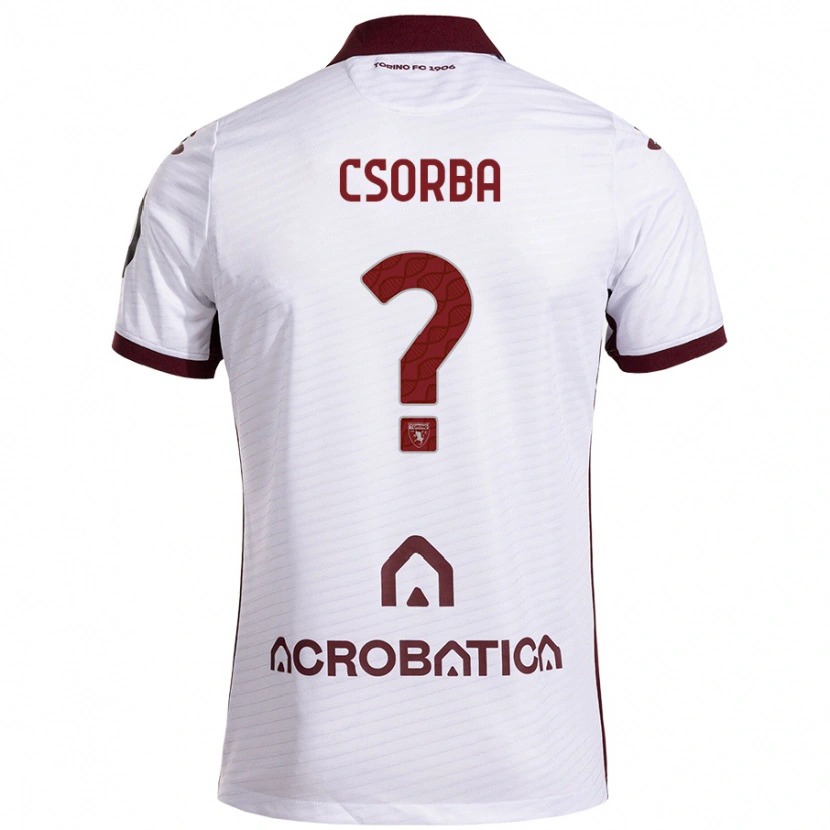DanxenキッズNoel Csorba#0ホワイト マルーンアウェイシャツ2024/25ジャージーユニフォーム