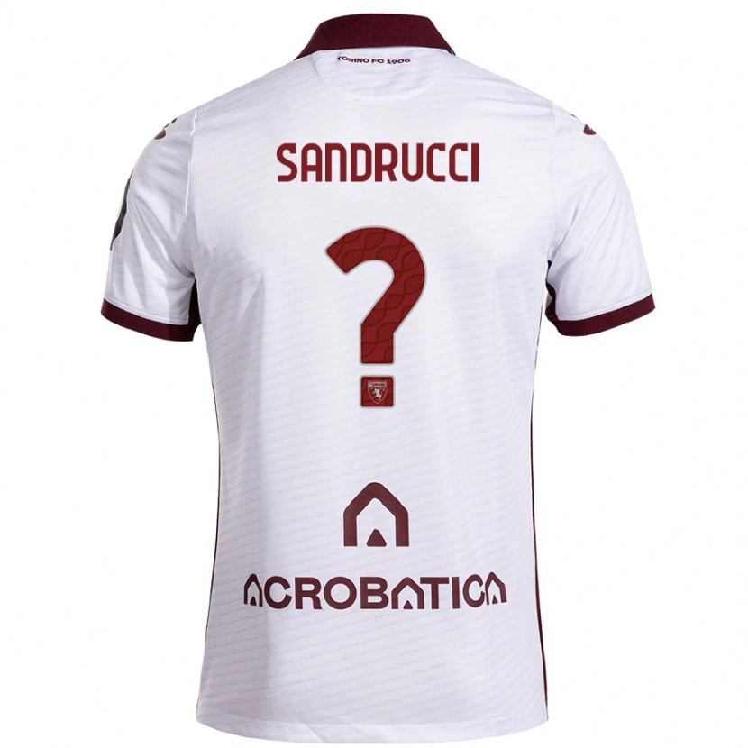 Danxenキッズロミオ・サンドルッチ#0ホワイト マルーンアウェイシャツ2024/25ジャージーユニフォーム