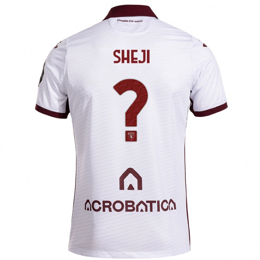 DanxenキッズRikardo Sheji#0ホワイト マルーンアウェイシャツ2024/25ジャージーユニフォーム