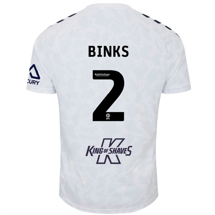 Danxenキッズルイス・ビンクス#2白アウェイシャツ2024/25ジャージーユニフォーム