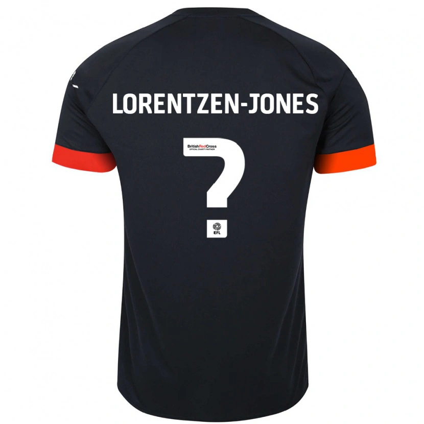 Danxenキッズジャック・ローレンツェン・ジョーンズ#0黒 オレンジアウェイシャツ2024/25ジャージーユニフォーム