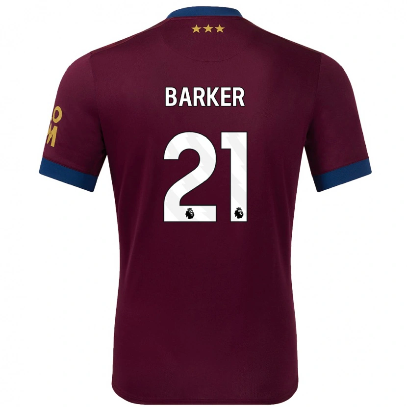 Danxenキッズメイシー・バーカー#21ブラウンアウェイシャツ2024/25ジャージーユニフォーム