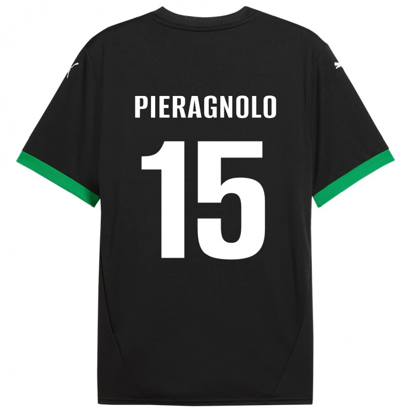 DanxenメンズEdoardo Pieragnolo#15黒 ダークグリーンホームシャツ2024/25ジャージーユニフォーム